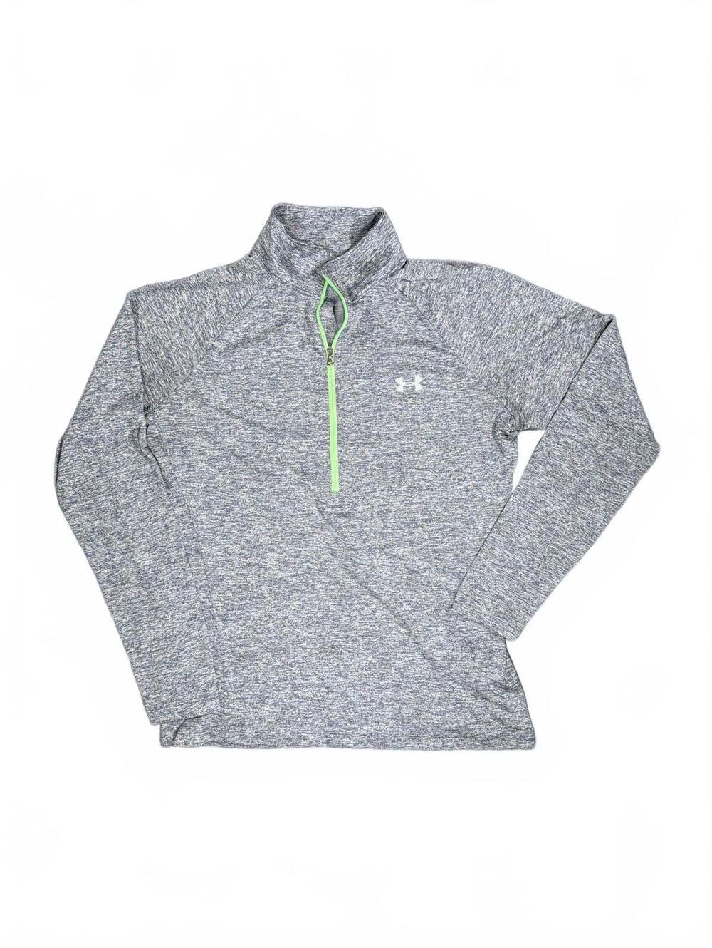 Under Armour Heatgear Women's Blue Heather Quarter Zip Pullover Size Large